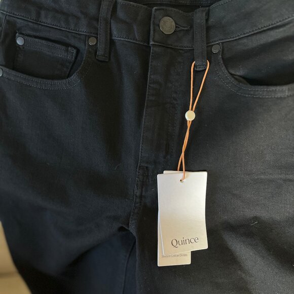 Quince Black Luna Stretch Flare Jeans Size 27 BNWT - Picture 2 of 3
